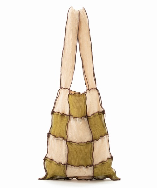 CONTROL FREAK（コントロールフリーク）の「CONTROL FREAK(コントロールフリーク)シアーパッチメロウショッパー（トートバッグ・レディース・ベージュ/カーキ/オレンジ/ブラック/グリーン・FREE）」の7枚目の写真