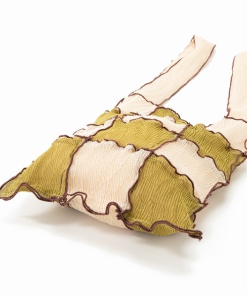 CONTROL FREAK（コントロールフリーク）の「CONTROL FREAK(コントロールフリーク)シアーパッチメロウショッパー（トートバッグ・レディース・ベージュ/カーキ/オレンジ/ブラック/グリーン・FREE）」の14枚目の写真