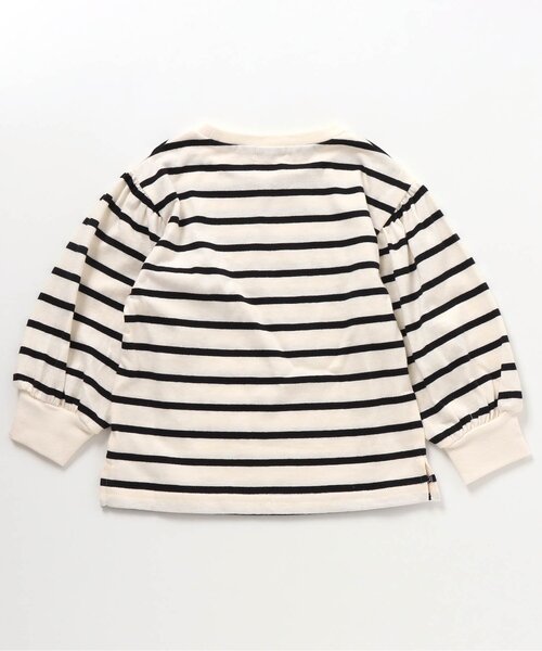 BREEZE（ブリーズ）の「袖ギャザーボーダーＴシャツ（Tシャツ/カットソー・キッズ・ブラック/レッド・120/130/140/150/110/100/90）」の6枚目の写真