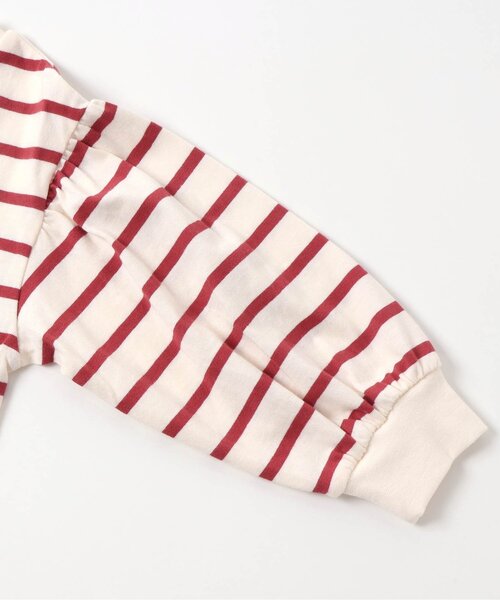 BREEZE（ブリーズ）の「袖ギャザーボーダーＴシャツ（Tシャツ/カットソー・キッズ・ブラック/レッド・120/130/140/150/110/100/90）」の12枚目の写真
