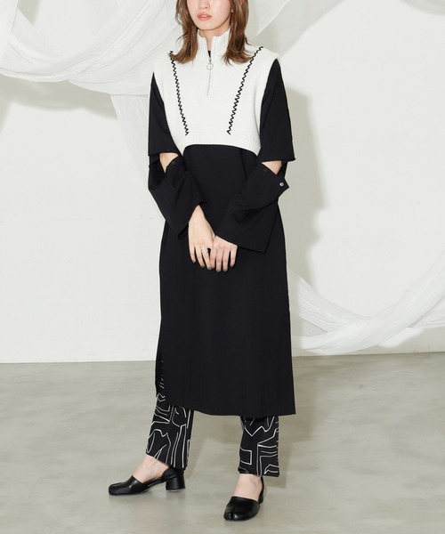 VACANCY（ヴァカンシー）の「ハンドステッチハーフジップベスト（ベスト・レディース・ブラック/ブルー/ナチュラル・FREE）」の12枚目の写真