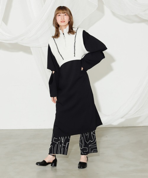 VACANCY（ヴァカンシー）の「ハンドステッチハーフジップベスト（ベスト・レディース・ブラック/ブルー/ナチュラル・FREE）」の14枚目の写真