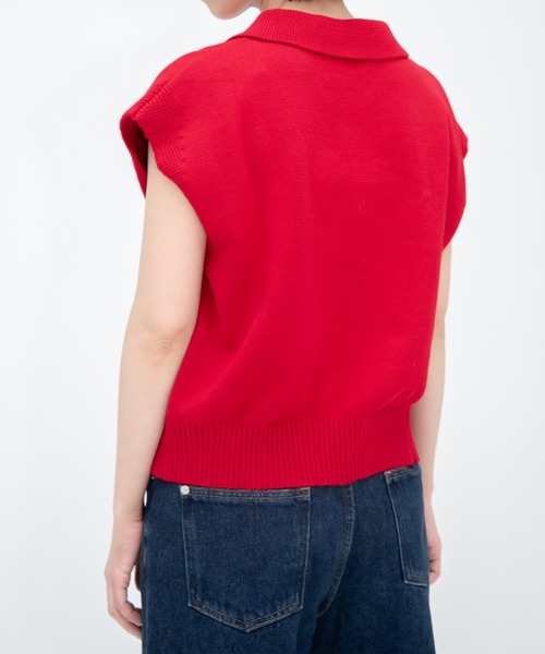EDIT Gris（エディットグリ）の「襟付きポロニットベスト（ニット/セーター・レディース・グレー/グリーン/レッド/ブラック・FREE）」の22枚目の写真