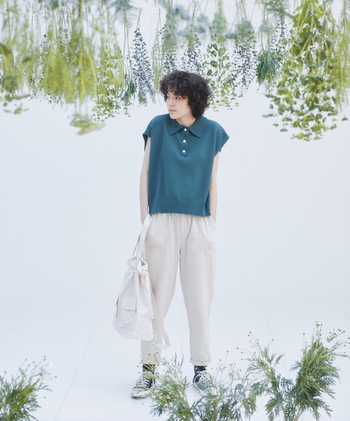 EDIT Gris（エディットグリ）の「襟付きポロニットベスト（ニット/セーター・レディース・グレー/グリーン/レッド/ブラック・FREE）」の7枚目の写真