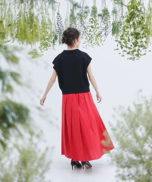 EDIT Gris（エディットグリ）の「襟付きポロニットベスト（ニット/セーター・レディース・グレー/グリーン/レッド/ブラック・FREE）」の15枚目の写真