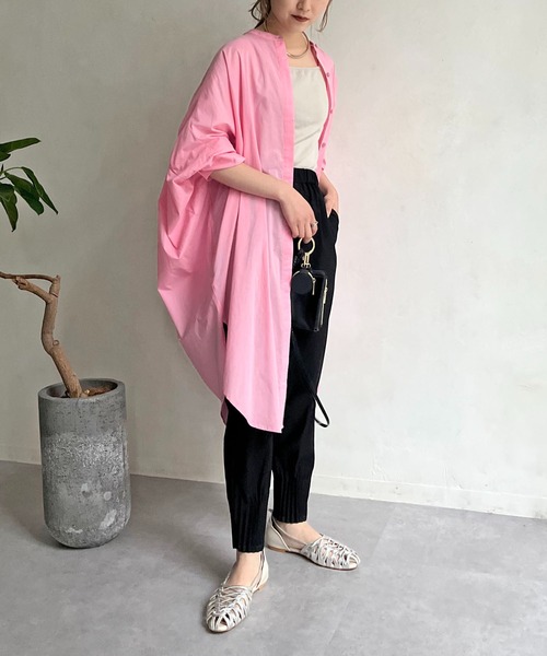 CAPRICIEUX LE'MAGE（カプリシューレマージュ）の「ヨークギャザーロングシャツ（シャツ/ブラウス・レディース・ホワイト/ピンク/グリーン・FREE）」の22枚目の写真