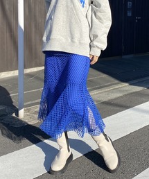 AS KNOW AS PINKY | メッシュッシュエッジマーメイドスカート(スカート)