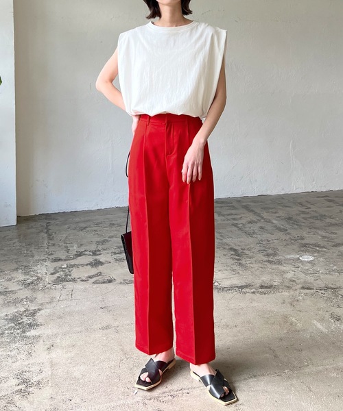 LIAN（リアン）の「エステルツイルカラートラウザーパンツ（その他パンツ・レディース・ブラック/レッド/ブルー/グリーン・FREE）」の10枚目の写真