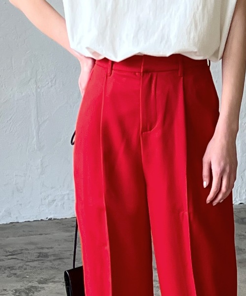 LIAN（リアン）の「エステルツイルカラートラウザーパンツ（その他パンツ・レディース・ブラック/レッド/ブルー/グリーン・FREE）」の12枚目の写真