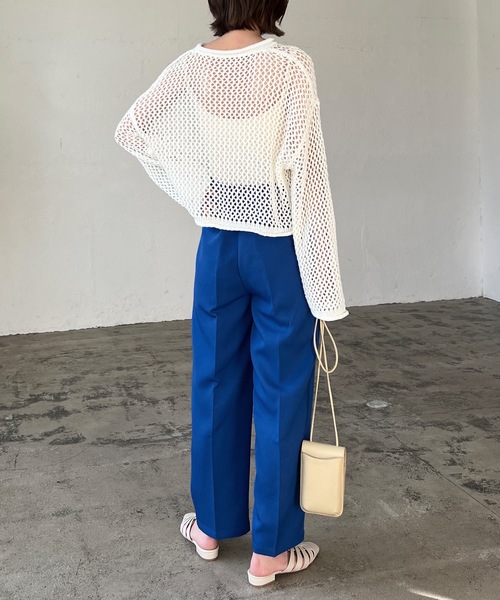 LIAN（リアン）の「エステルツイルカラートラウザーパンツ（その他パンツ・レディース・ブラック/レッド/ブルー/グリーン・FREE）」の15枚目の写真