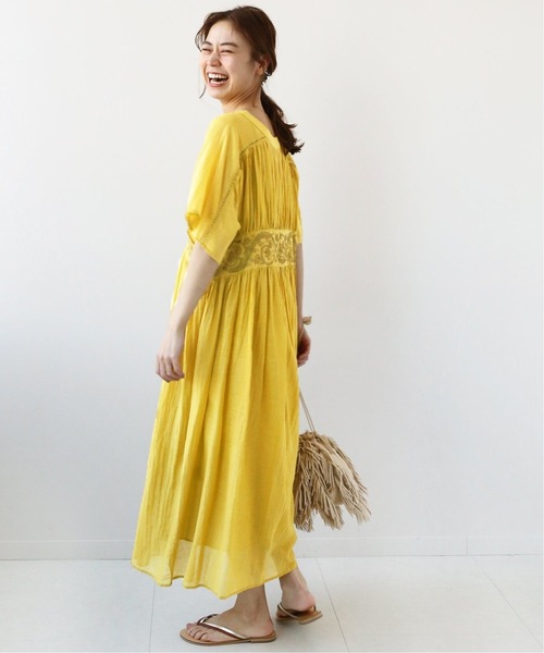 JOURNAL STANDARD relume（ジャーナルスタンダード　レリューム）の「《追加》エンブロイダリーギャザーワンピース◆（ワンピース・レディース・グレー/ホワイト/イエロー・FREE）」の16枚目の写真