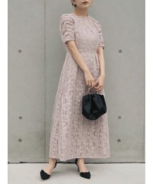 kaene | リボンチュールエプロンドレス(ドレス)