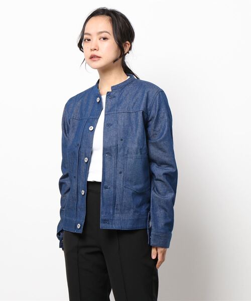 だみ様専用 サマンサモスモス ケミカルウォッシュデニムGジャン ブルー