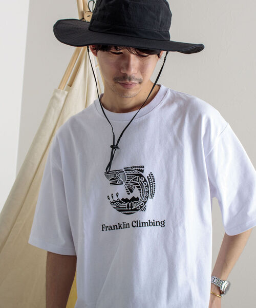 Franklin Climbing(フランクリンクライミング)の「【Franklin Climbing/フランクリンクライミング】エッセンシャルグラフィックTシャツ フィッシュ(Tシャツ/カットソー・メンズ・ホワイト/チャコールグレー/ターコイズブルー・MEDIUM/LARGE/X-LARGE)」の2枚目の写真