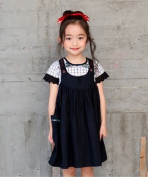 ギャザー　ジャンパースカート