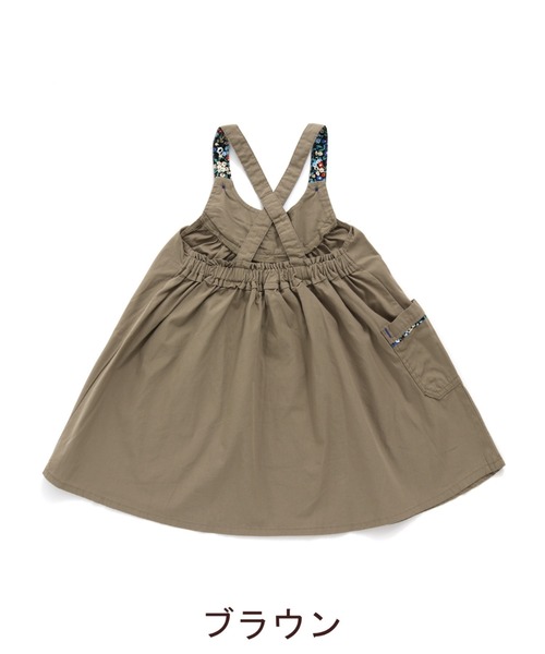 RAGMART（ラグマート）の「ギャザー　ジャンパースカート（ジャンパースカート・キッズ・ブラック/ブラウン・100cm/110cm）」の12枚目の写真