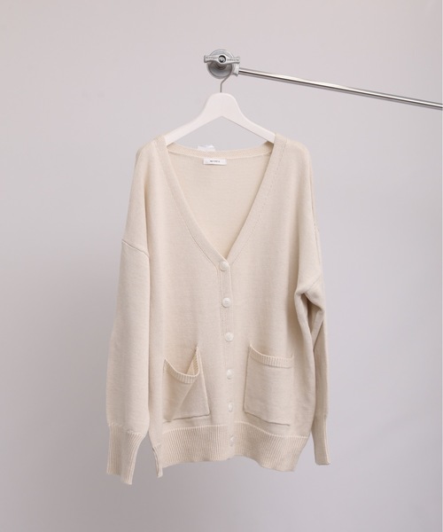 ap retro（アプレトロ）の「カラーVネックカーディガン（カーディガン