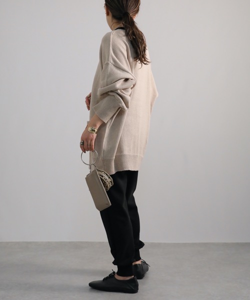 ap retro（アプレトロ）の「カラーVネックカーディガン（カーディガン/ボレロ・レディース・オフホワイト/ブラック/グレイッシュベージュ/イエロー/ブルー/グリーン・FREE）」の16枚目の写真