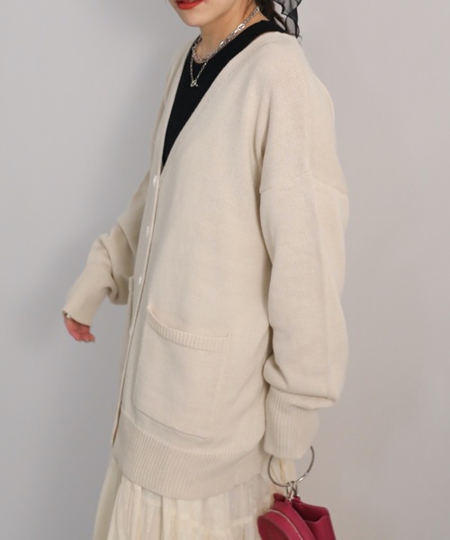 ap retro（アプレトロ）の「カラーVネックカーディガン（カーディガン