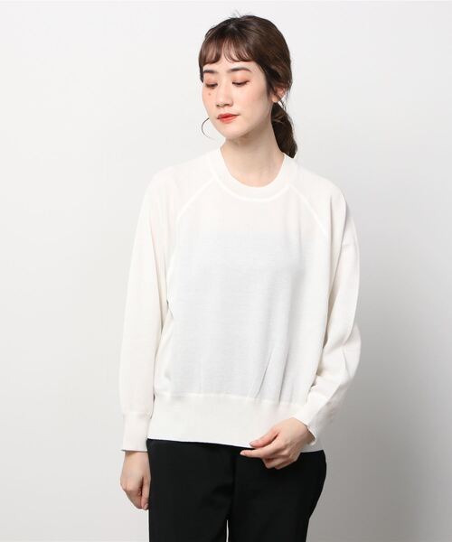 DROIT BELLO（ドロイトベロ）の「DROIT BELLO（ドロイトベロ）カラーニットプルオーバー（ニット/セーター・レディース・ホワイト/ブラック/イエロー/オレンジ・FREE）」の2枚目の写真