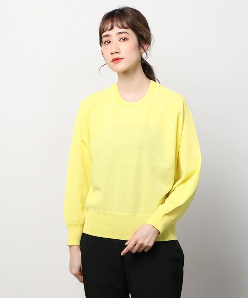 DROIT BELLO（ドロイトベロ）の「DROIT BELLO（ドロイトベロ）カラーニットプルオーバー（ニット/セーター・レディース・ホワイト/ブラック/イエロー/オレンジ・FREE）」の4枚目の写真