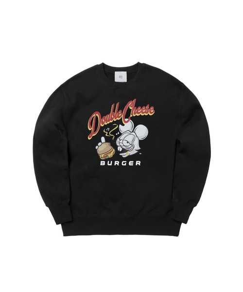 DOUBLE CHEESEBURGER(ダブルチーズバーガー)の「ダブルチーズバーガー スウェットシャツ -Mascot- / DOUBLE CHEESEBURGER Sweatshirt -Mascot-(スウェット・レディース・ホワイト/ブラック・1/2)」の11枚目の写真