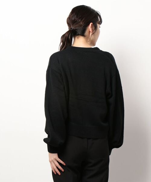 Samansa Mos2（サマンサ モスモス）の「チャイナ釦カーディガン（カーディガン/ボレロ・レディース・ブラック/カーキ/ブルー/キナリ・ﾌﾘ-）」の6枚目の写真