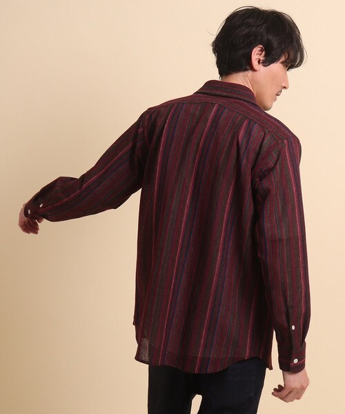 40ct&525(フォーティーカラッツアンドゴーニーゴ)の「マルチストライプジャージ シャツ(シャツ/ブラウス・メンズ・ワイン系1/ネイビー系2・03/02)」の17枚目の写真