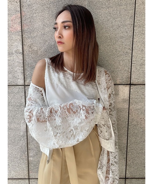 DURAS（デュラス）の「レースシアーブルゾン（ブルゾン・レディース・ホワイト/ブラック・FREE）」の8枚目の写真