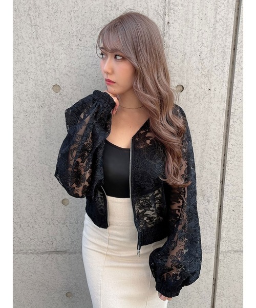 DURAS（デュラス）の「レースシアーブルゾン（ブルゾン・レディース・ホワイト/ブラック・FREE）」の10枚目の写真