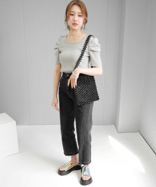 alala(アララ)の「フレアソールスライドスポサン ◇(サンダル・レディース・クリア/ブラック/アイボリー・LL/S/M/L)」の5枚目の写真