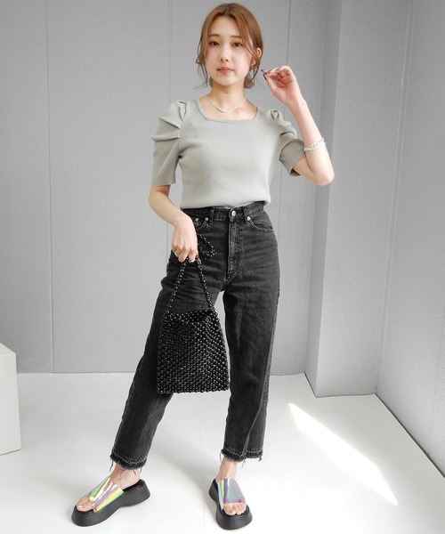 alala(アララ)の「フレアソールスライドスポサン ◇(サンダル・レディース・クリア/ブラック/アイボリー・LL/S/M/L)」の8枚目の写真