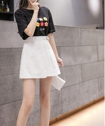 gossip！ロサンゼルス（ゴシップロサンゼルス）の「カジュアルミニスカート/ ホワイト（スカート）」