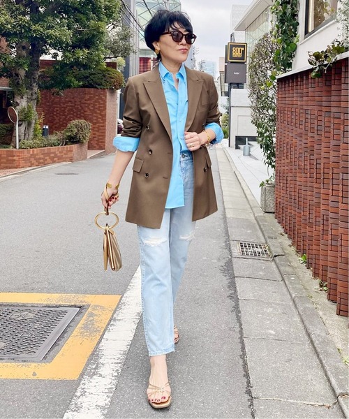 VERMEIL par iena（ヴェルメイユパーイエナ）の「強撚ウールジャケット  