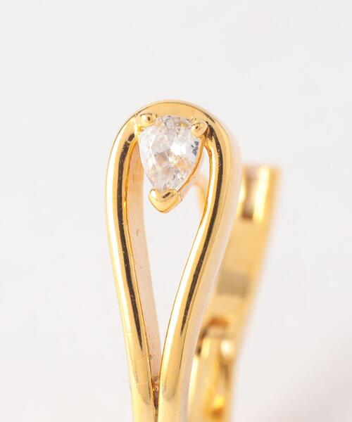 BEAUTY&YOUTH UNITED ARROWS(ビューティーアンドユースユナイテッドアローズ)の「キュービックジルコニア メタル フープ ピアス(ピアス(両耳用)・レディース・ゴールド/シルバー・FREE)」の5枚目の写真