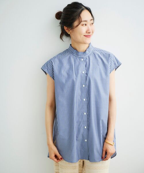 le.coeur blanc（ルクールブラン）の「プリーツカラーフレンチシャツ（シャツ/ブラウス・レディース・ピンク系その他2/ブルー系その他3/ブルー系その他4・38）」の14枚目の写真