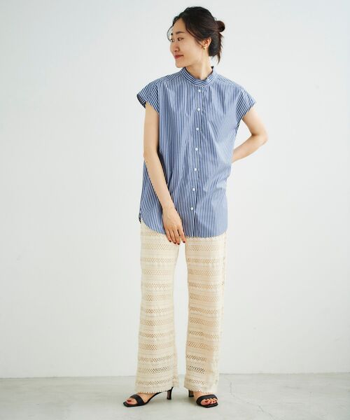 le.coeur blanc（ルクールブラン）の「プリーツカラーフレンチシャツ（シャツ/ブラウス・レディース・ピンク系その他2/ブルー系その他3/ブルー系その他4・38）」の13枚目の写真