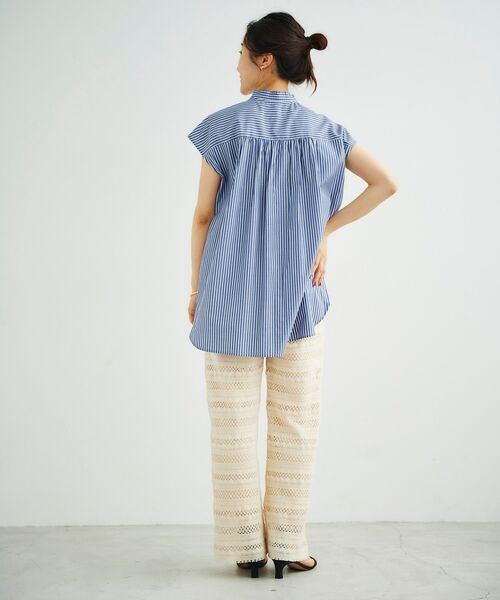 le.coeur blanc（ルクールブラン）の「プリーツカラーフレンチシャツ（シャツ/ブラウス・レディース・ピンク系その他2/ブルー系その他3/ブルー系その他4・38）」の12枚目の写真