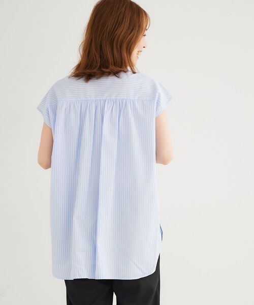 le.coeur blanc（ルクールブラン）の「プリーツカラーフレンチシャツ（シャツ/ブラウス・レディース・ピンク系その他2/ブルー系その他3/ブルー系その他4・38）」の7枚目の写真