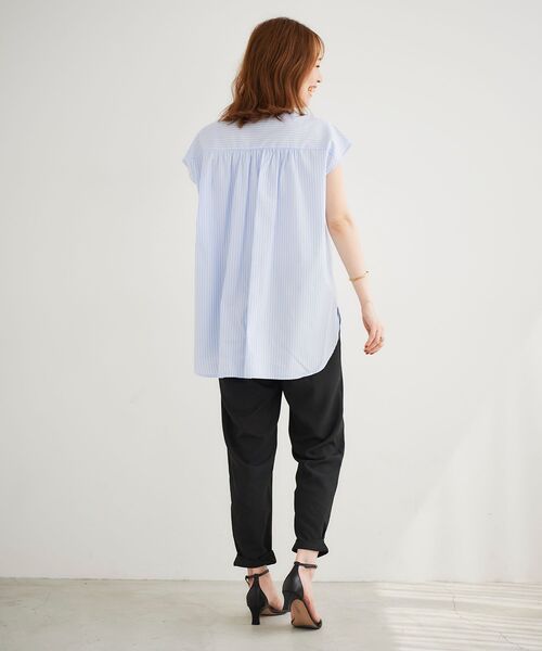 le.coeur blanc（ルクールブラン）の「プリーツカラーフレンチシャツ（シャツ/ブラウス・レディース・ピンク系その他2/ブルー系その他3/ブルー系その他4・38）」の16枚目の写真