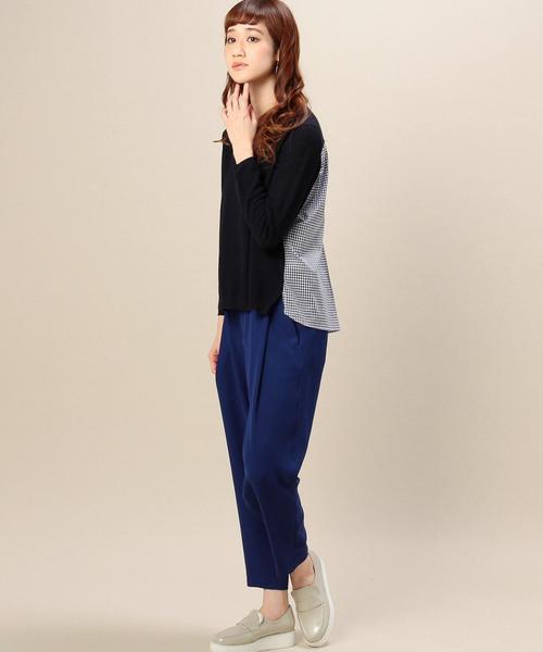 BEAUTY&YOUTH UNITED ARROWS（ビューティーアンドユースユナイテッドアローズ）の「BYTF ダブルクロスタックテーパードパンツ◆（その他パンツ・レディース・ブラック/ライトピンク/ロイヤルブルー・SMALL/MEDIUM）」の9枚目の写真