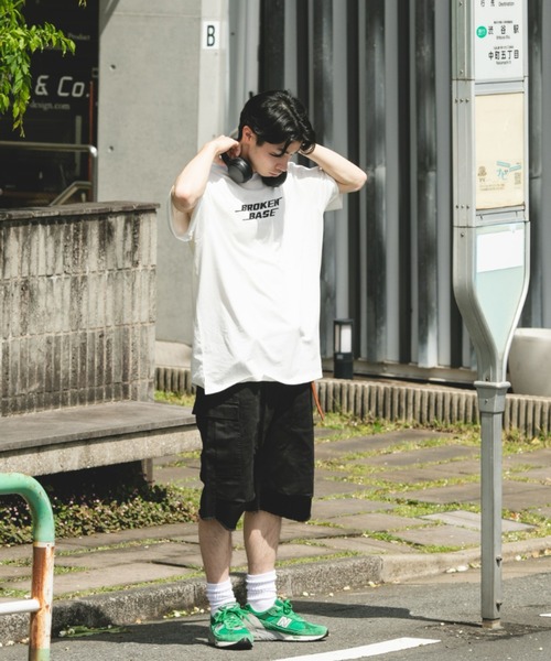 BROKEN BASE(ブロークンベース)の「モーションロゴTee(Tシャツ/カットソー・メンズ・ホワイト/ブラック・MEDIUM/LARGE)」の6枚目の写真