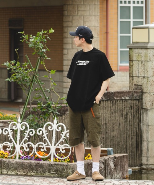 BROKEN BASE(ブロークンベース)の「モーションロゴTee(Tシャツ/カットソー・メンズ・ホワイト/ブラック・MEDIUM/LARGE)」の4枚目の写真