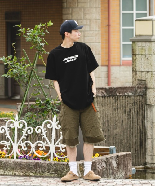 BROKEN BASE(ブロークンベース)の「モーションロゴTee(Tシャツ/カットソー・メンズ・ホワイト/ブラック・MEDIUM/LARGE)」の7枚目の写真