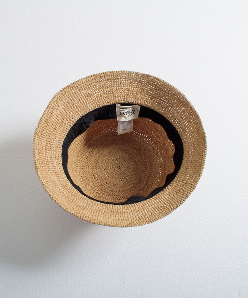 GLOSTER（グロスター）の「【GLOSTER/グロスター】RAFFIA BUCKET HAT ラフィア バケットハット バケハ（ハット・メンズ・ブラック/ベージュ・FREE）」の5枚目の写真