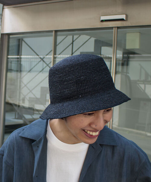 Raffia Bucket Hat /ラフィアバケットハット polcadot ポルカドット