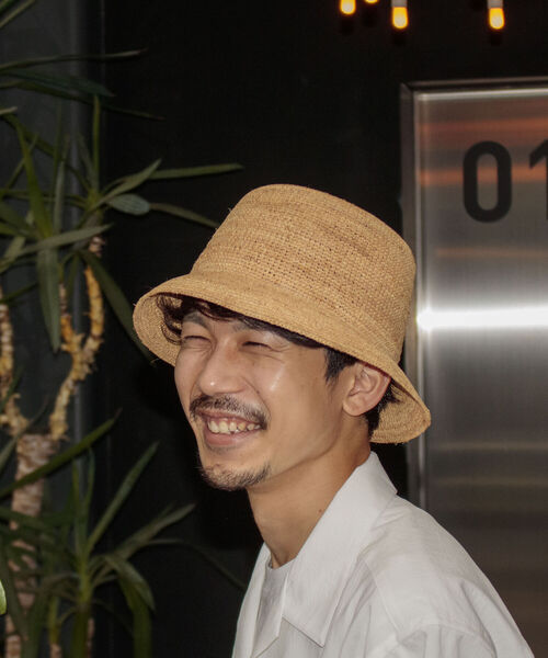 GLOSTER（グロスター）の「【GLOSTER/グロスター】RAFFIA BUCKET HAT ラフィア バケットハット バケハ（ハット・メンズ・ブラック/ベージュ・FREE）」の13枚目の写真