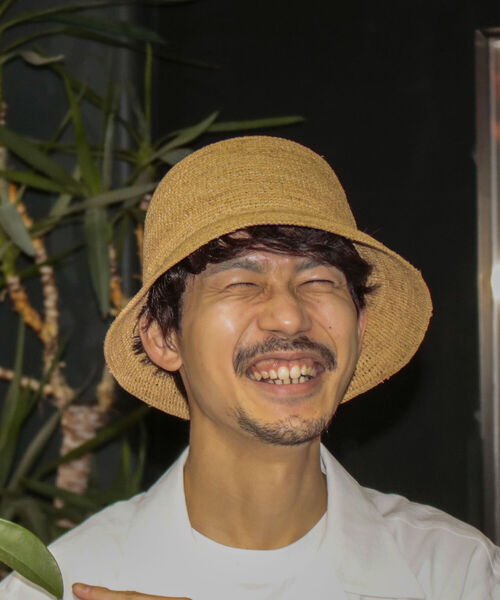 GLOSTER（グロスター）の「【GLOSTER/グロスター】RAFFIA BUCKET HAT ラフィア バケットハット バケハ（ハット・メンズ・ブラック/ベージュ・FREE）」の14枚目の写真