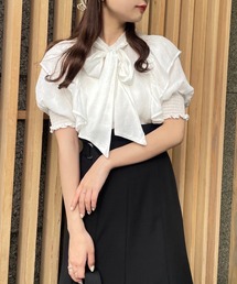 one after another NICE CLAUP | 着回し広がる前後2WAYボウタイフリル(シャツ/ブラウス)