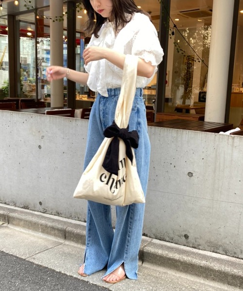 one after another NICE CLAUP（ワンアフターアナザーナイスクラップ）の「着回し広がる前後2WAYボウタイフリル（シャツ/ブラウス・レディース・ネイビー/オフホワイト/ホワイト系その他/オレンジ系・FREE）」の11枚目の写真